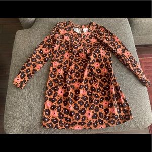 Hanna Andersson Brown & Pink Floral Dress; 140